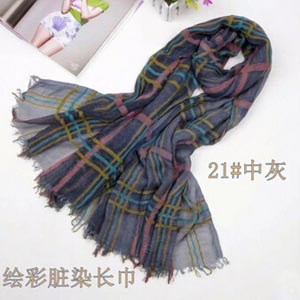 British style plaid cotton linen amphibious scarf silk scarves wholesale