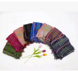 British style plaid cotton linen amphibious scarf silk scarves wholesale