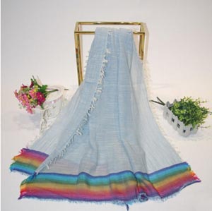 Female cotton linen changed fold scarf wholesale
