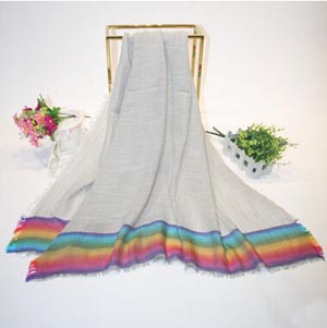 Female cotton linen changed fold scarf wholesale