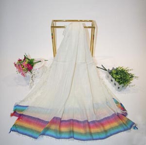 Female cotton linen changed fold scarf wholesale