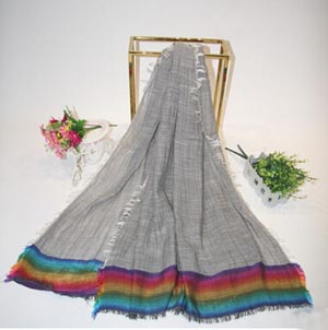Female cotton linen changed fold scarf wholesale
