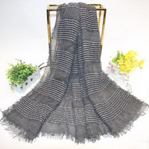 Blended slub cotton monochromatic tassel scarf shawl wholesale