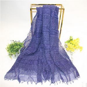 Blended slub cotton monochromatic tassel scarf shawl wholesale