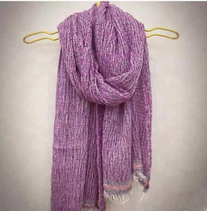 Cotton linen blended striped crepe men women leisure shawl wholesale