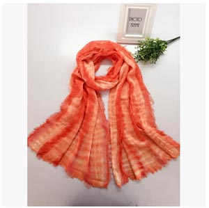Literary pure fresh tie-dyed striped cotton female long shawl wholesale