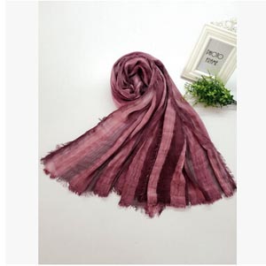 Literary pure fresh tie-dyed striped cotton female long shawl wholesale
