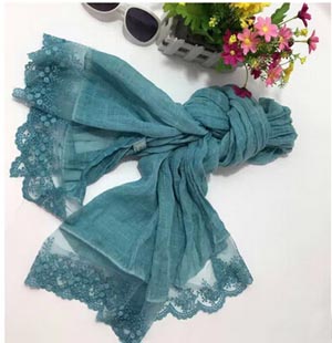 Lace cycling prevented bask cotton linen scarf women scarves wholesale