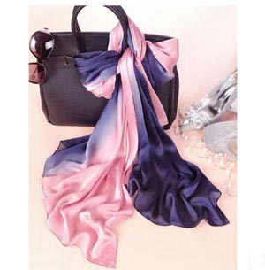 Gradient prevented bask in pallium silk scarf wholesale