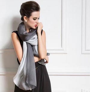 Gradient prevented bask in pallium silk scarf wholesale