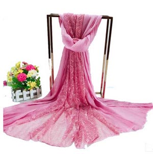 Dye lace dirty double-sided silk scarves