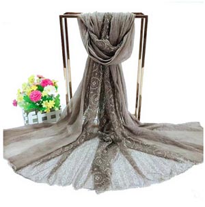 Dye lace dirty double-sided silk scarves