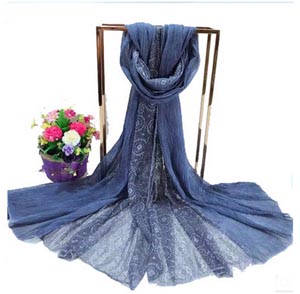 Dye lace dirty double-sided silk scarves