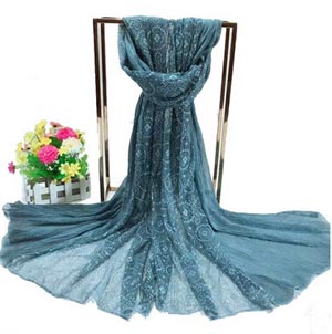 Dye lace dirty double-sided silk scarves