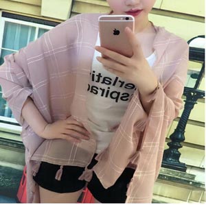 Prevented bask female joker cotton linen scarf