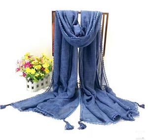 Female cotton manual lace changed scarf wholesale