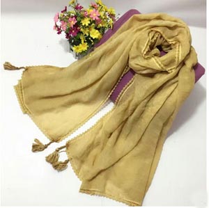 Female cotton manual lace changed scarf wholesale