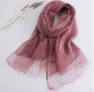Pure evanescent hues linen changed scarf tie-dye plain scarves wholesale