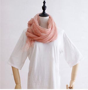 Pure evanescent hues linen changed scarf tie-dye plain scarves wholesale
