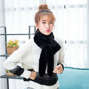 Small warm scarf female lamb imitation rabbit fur scarf wholesale