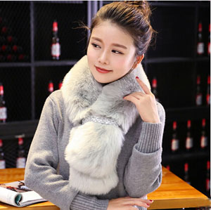 Fur scarf female rabbit hair warm scarf collar wholesale