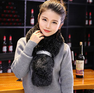 Fur scarf female rabbit hair warm scarf collar wholesale