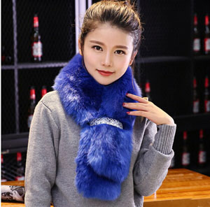 Fur scarf female rabbit hair warm scarf collar wholesale