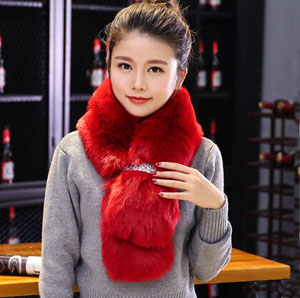 Fur scarf female rabbit hair warm scarf collar wholesale