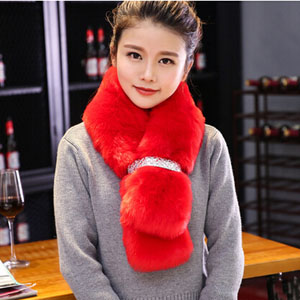 Fur scarf female rabbit hair warm scarf collar wholesale