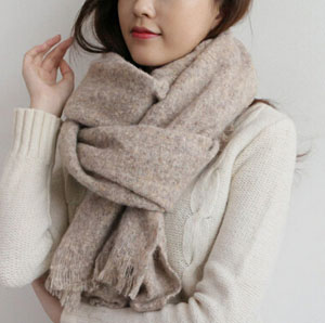 Female warm pure color imitation cashmere scarf wholesale