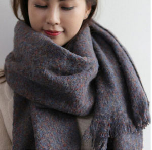 Female warm pure color imitation cashmere scarf wholesale