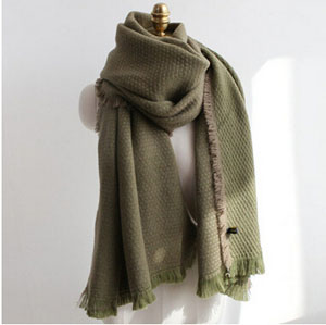 Small geometric imitation cashmere scarf