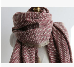 Small geometric imitation cashmere scarf