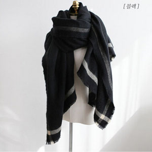 Pure color joker collar grid imitation cashmere shawl wholesale