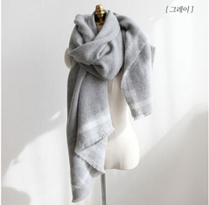 Pure color joker collar grid imitation cashmere shawl wholesale