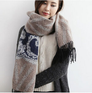 Jacquard female imitation cashmere scarf wholesale