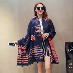 M design flag female thick winter cashmere shawl scarf wholesale