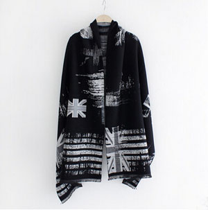 M design flag female thick winter cashmere shawl scarf wholesale