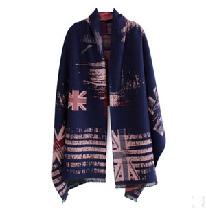 M design flag female thick winter cashmere shawl scarf wholesale