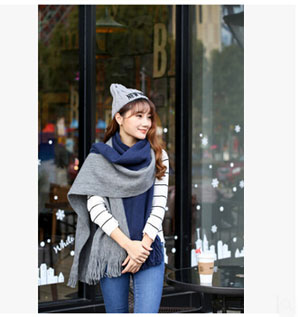 Imitation cashmere yarn splicing scarf wholesale