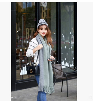 Imitation cashmere yarn splicing scarf wholesale