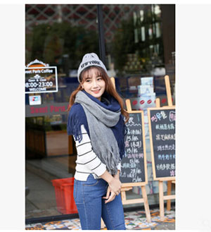Imitation cashmere yarn splicing scarf wholesale