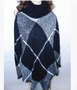 Cloak amphibious thickening plaid scarves wholesale