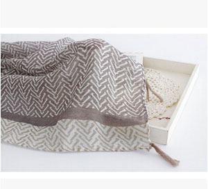 Geometric moire fringe voile female scarf wholesale