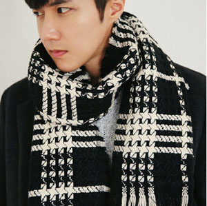Man plaid long warm scarves shawls wholesale