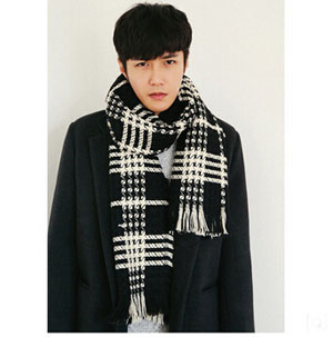 Man plaid long warm scarves shawls wholesale