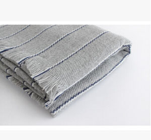 Single color stripe grey imitation cashmere scarf wholesale