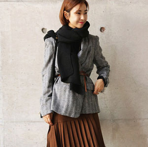 Crushed pure color female long imitation cashmere shawl wholesale