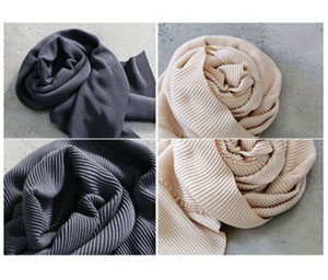 Crushed pure color female long imitation cashmere shawl wholesale