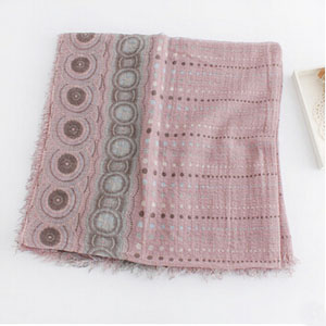 Female dot national fringed scarf wholesale